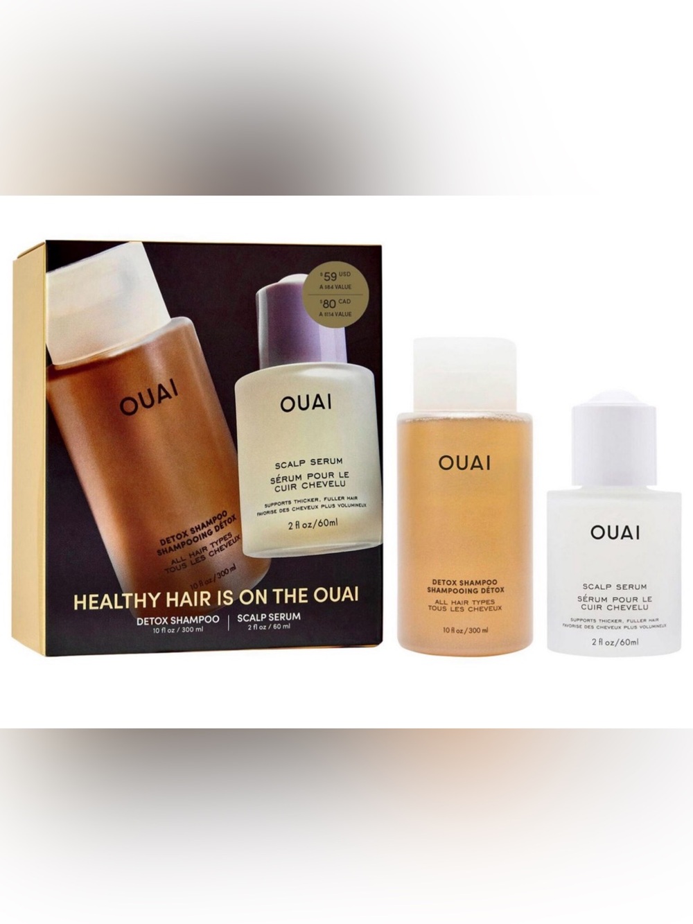 OUAI Healthy Hair Is On The OUAI Set – Detox Shampoo + Scalp Serum